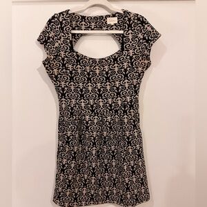 Anthropologie Black & Silver Cocktail Dress